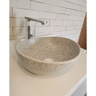 Cuba para Banheiro Cerâmica Cinza Granito Oval 40cm Reno RC 8