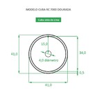 Cuba para Banheiro Cerâmica Dourada Redonda 41cm Reno RC 7001