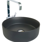 Cuba para Banheiro Cerâmica Preta Fosca Redonda 36cm Reno RC