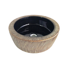 Cuba para Banheiro Cerâmica Texturizada Rústica Redonda 40cm