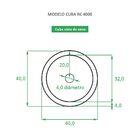 Cuba para Banheiro Cerâmica Texturizada Rústica Redonda 40cm
