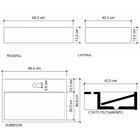 Cuba Para Banheiro Com Apoio Para Torneira Fundo Oculto Diamo