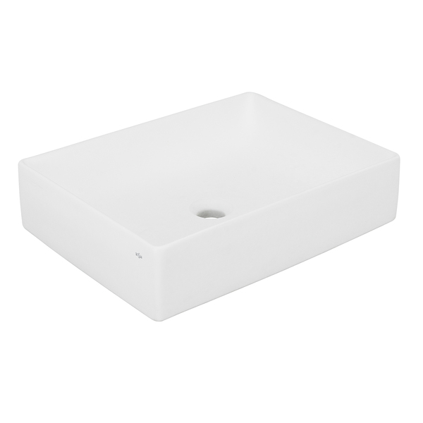 Cuba para Banheiro de Apoio Louça Retangular Branca Fosca 49x37cm Madrid Sensea