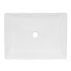 Cuba para Banheiro de Apoio Louça Retangular Branca 49x37cm Madrid Sensea