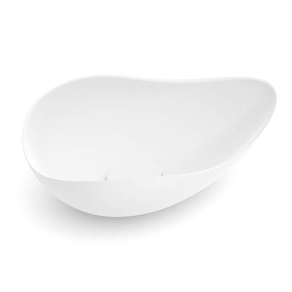 Cuba para Banheiro de Apoio Louça Oval Branca Matte 54x37,5cm Ruy Ohtake Roca