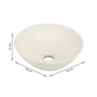 Cuba para Banheiro de Apoio Louça Redonda Palha 29cm Lille Sensea