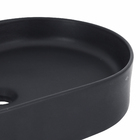 Cuba para Banheiro de Apoio Louça Oval Preta Fosca 58x39cm Barcelona Sensea