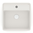 Cuba para Banheiro de Apoio Louça Quadrada Beige 42x42cm com Mesa Optica Roca