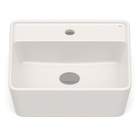 Cuba para Banheiro de Apoio Louça Quadrada Beige 42x42cm com Mesa Optica Roca