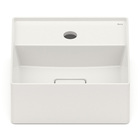 Cuba para Banheiro de Apoio Louça Quadrada Beige 30x30cm com Mesa Terra Roca