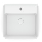 Cuba para Banheiro de Apoio Louça Quadrada Branca 42x42cm com Mesa Optica Roca