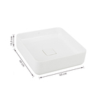 Cuba para Banheiro de Apoio Louça Quadrada Branca 40x40cm Slim Deca