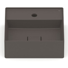 Cuba para Banheiro de Apoio Louça Quadrada Cafe 35x35cm com Mesa Terra Roca