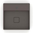 Cuba para Banheiro de Apoio Louça Quadrada Cafe 40x40cm com Mesa Terra Roca