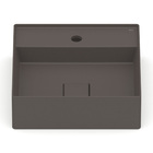 Cuba para Banheiro de Apoio Louça Quadrada Cafe 40x40cm com Mesa Terra Roca