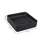 Cuba para Banheiro de Apoio Louça Quadrada Ébano Fosco 40x40cm Slim Deca