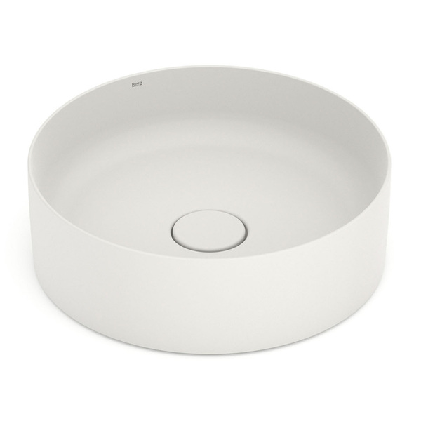 Cuba para Banheiro de Apoio Louça Redonda Beige 39cm Terra Roca