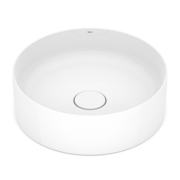 Cuba para Banheiro de Apoio Louça Redonda Branca 39cm Terra Roca