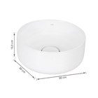 Cuba para Banheiro de Apoio Louça Redonda Branca 30cm Slim Deca