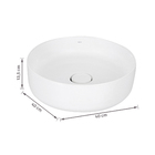 Cuba para Banheiro de Apoio Louça Redonda Branca 40cm Slim Deca