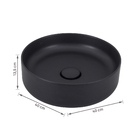 Cuba para Banheiro de Apoio Louça Redonda Ébano Fosco 40cm Slim Deca