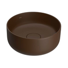 Cuba para Banheiro de Apoio Louça Redonda Marrom Fosca 30cm Slim Deca