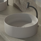 Cuba para Banheiro de Apoio Louça Redonda Stone 39cm Terra Roca