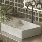 Cuba para Banheiro de Apoio Louça Retangular Branca 51x36cm Terra Roca