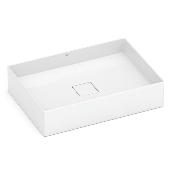 Cuba para Banheiro de Apoio Louça Retangular Branca 51x36cm Terra Roca