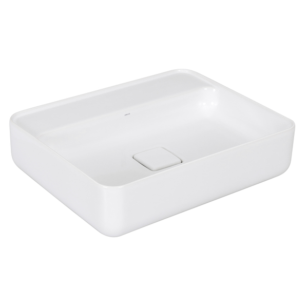 Cuba para Banheiro de Apoio Louça Retangular Branca 50x40cm com Mesa Slim Deca