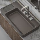 Cuba para Banheiro de Apoio Louça Retangular Cafe 60x42cm com Mesa Infinity Roca