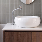 Cuba para Banheiro de Apoio em Porcelana Redonda 40cm Branca Bold Deca