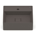 Cuba para Banheiro de Semi Encaixe Louça Quadrada Cafe 40x40cm com Mesa Terra Roca