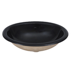 Cuba para Banheiro de Sobrepor Louça Oval Preta 44,5x33cm IL66 Icasa