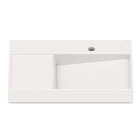 Cuba para Banheiro de Sobrepor Louça Retangular Beige 60x42cm com Mesa Horizon Roca