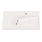 Cuba para Banheiro de Sobrepor Louça Retangular Beige 60X42cm com Mesa Horizon Roca