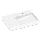 Cuba para Banheiro de Sobrepor Louça Retangular Branca 60x42cm com Mesa Horizon Roca