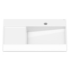 Cuba para Banheiro de Sobrepor Louça Retangular Branca 60x42cm com Mesa Horizon Roca