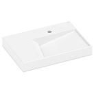 Cuba para Banheiro de Sobrepor Louça Retangular Branca 60X42cm com Mesa Horizon Roca