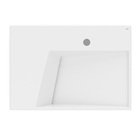 Cuba para Banheiro de Sobrepor Louça Retangular Branca 60X42cm com Mesa Horizon Roca