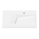Cuba para Banheiro de Sobrepor Louça Retangular Branca 60X42cm com Mesa Horizon Roca