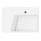 Cuba para Banheiro de Sobrepor Louça Retangular Branca Matte 60X42cm com Mesa Horizon Roca