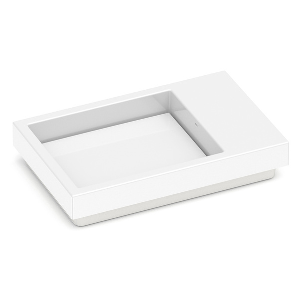 Cuba para Banheiro de Sobrepor Louça Retangular Branca 60X38cm Horizon Roca