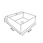 Cuba Para Banheiro Em Mármore Sintético 30cm Cubo Fit Cozimax