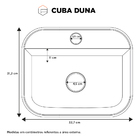 Cuba Para Banheiro Em Mármore Sintético 31,2x32,7cm Duna Cozi
