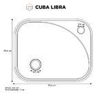 Cuba Para Banheiro Em Mármore Sintético Libra Areia