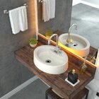 Cuba Para Banheiro Ov43w Oval Onix Compace Bege