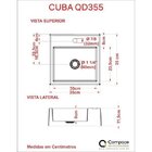 Cuba Para Banheiro Q355w Quadrada Compace Rosa