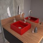 Cuba Para Banheiro Q355w Quadrada Compace Vermelho