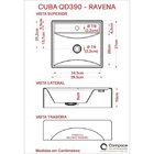 Cuba Para Banheiro Q39w Ravena Compace Azul Turquesa